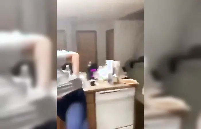 He put her face first into the oven