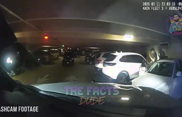 Welp, here's Jasmine Crockett's security guard getting blasted by police
