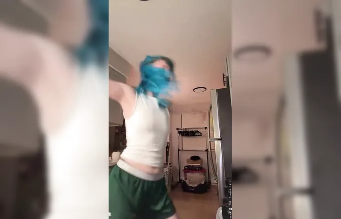 ICE-hating chick spills coffee all over during her revolution dance