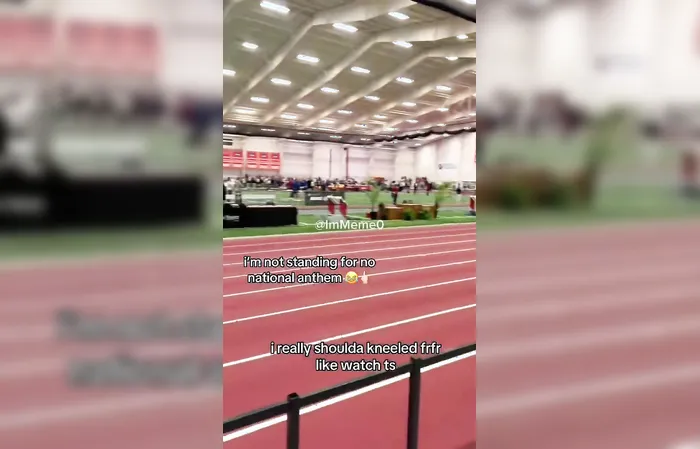 Woman records herself sitting during National Anthem, then GETS LIT UP