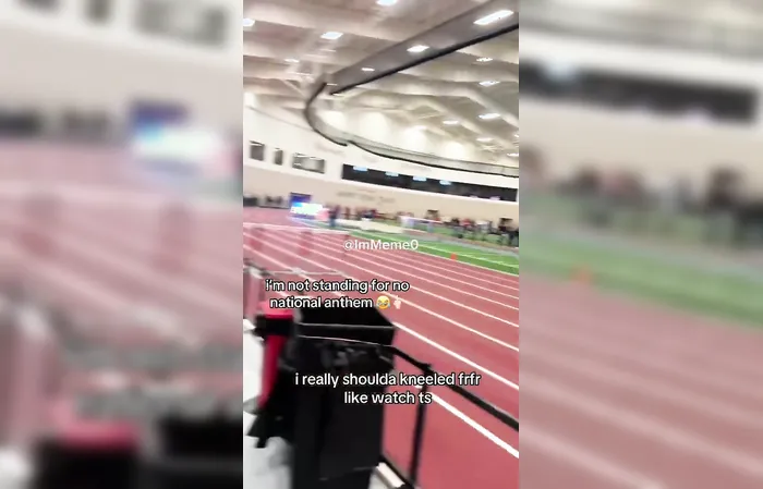Woman records herself sitting during National Anthem, then GETS LIT UP