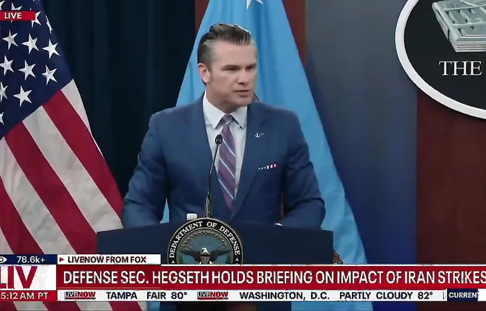 Hegseth didn't flinch, stared at the camera to say it