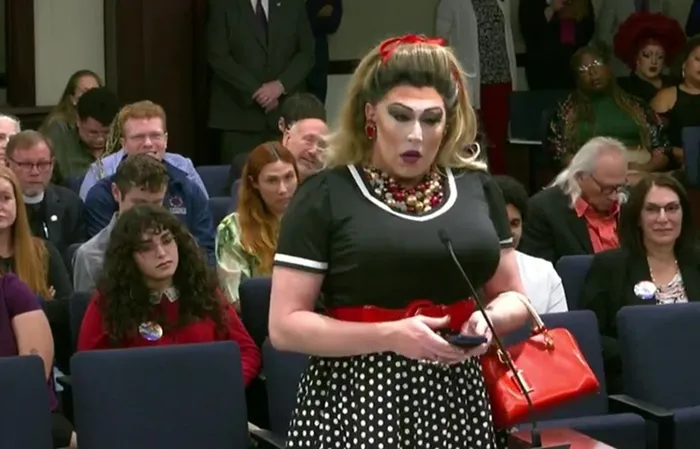 Dude dressed in drag quickly nixed from Florida Senate meeting
