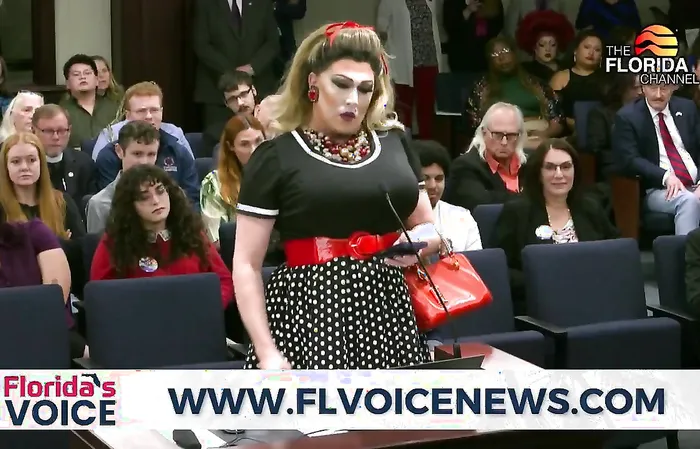 Dude dressed in drag quickly nixed from Florida Senate meeting