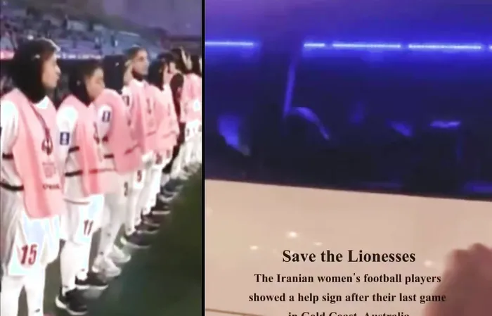 Iranian soccer team begs for help in sign language
