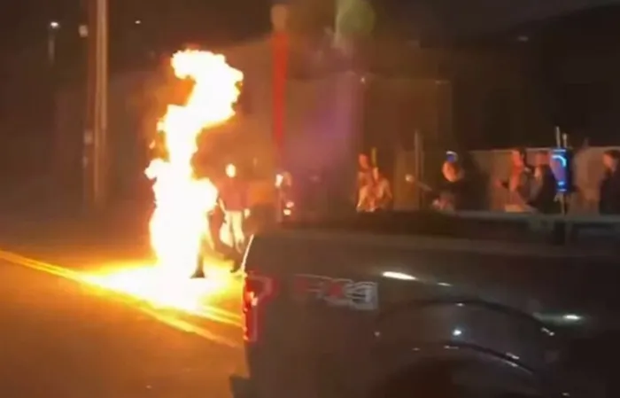 Anti-ICE rioter lit himself on fire by accident