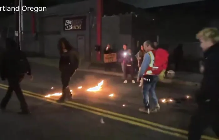 Anti-ICE rioter lit himself on fire by accident