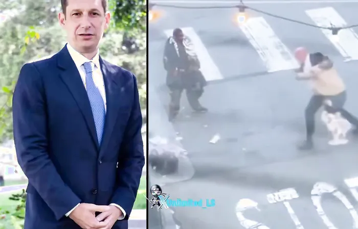 San Fran Mayor walks away as security gets his butt kicked