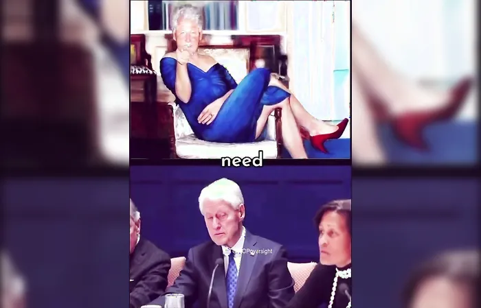 Bill Clinton responds to BLUE DRESS PORTRAIT