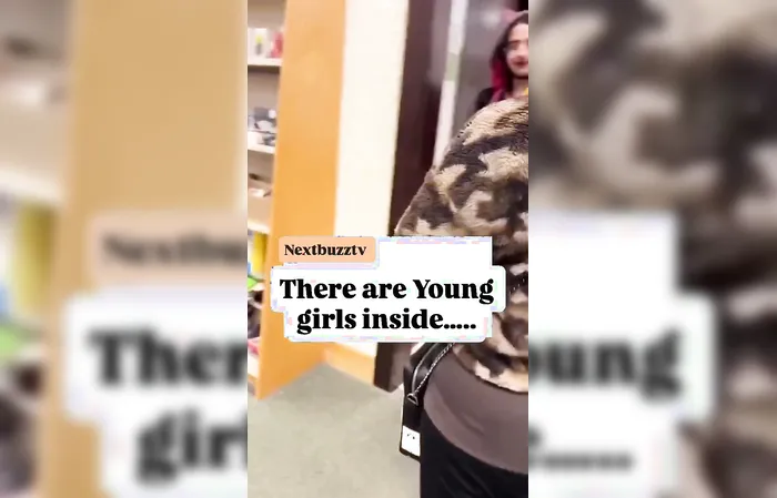 Woman protects daughter from dude trying to go in women's bathroom
