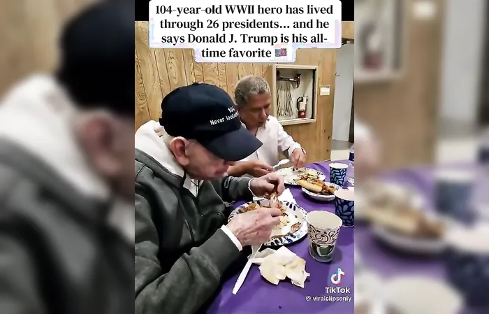 104-year-old WWII hero reveals favorite president