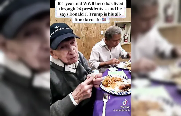 104-year-old WWII hero reveals favorite president