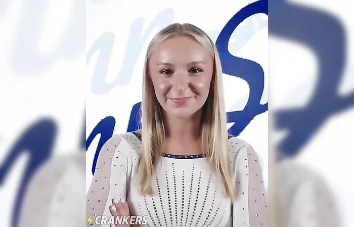 Penn State gymnastics with a 9.8
