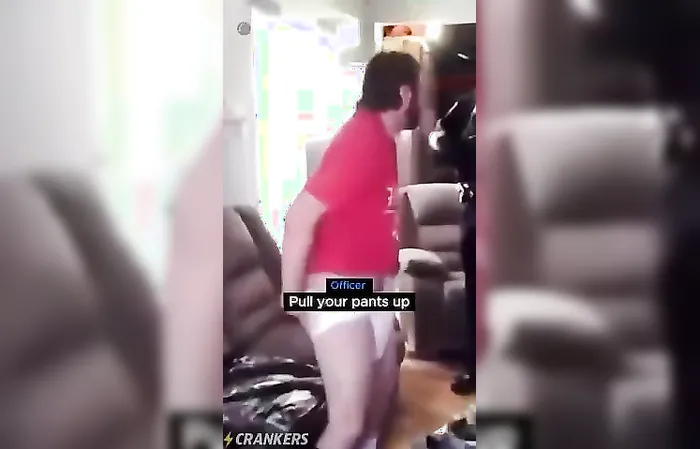 Man in SOILED DIAPER shows up to meet CHILD - it's the COPS INSTEAD