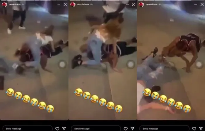 Woman protecting her unconscious boyfriend gets knocked out too