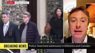 Former UK ambassador, Peter Mandelson, gets ready for his MUGSHOT