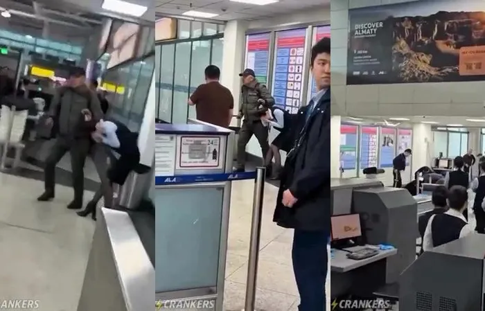 Knife to the flight attendant’s throat, then a hero jumps in