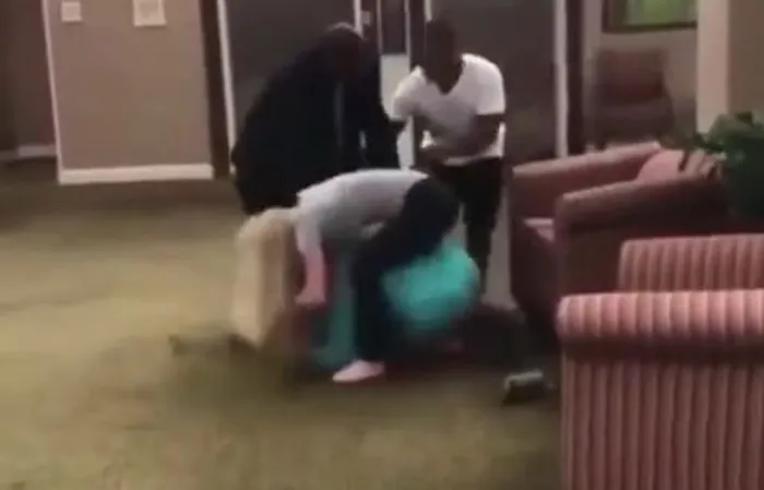Karen FINDS OUT in the hotel lobby