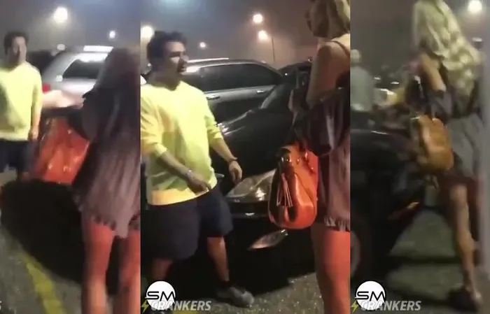 Guy talking trash gets WHACKED by a woman