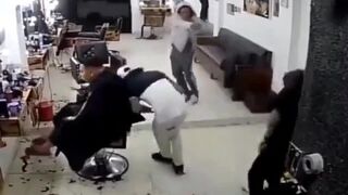 Assassinated in a barber shop