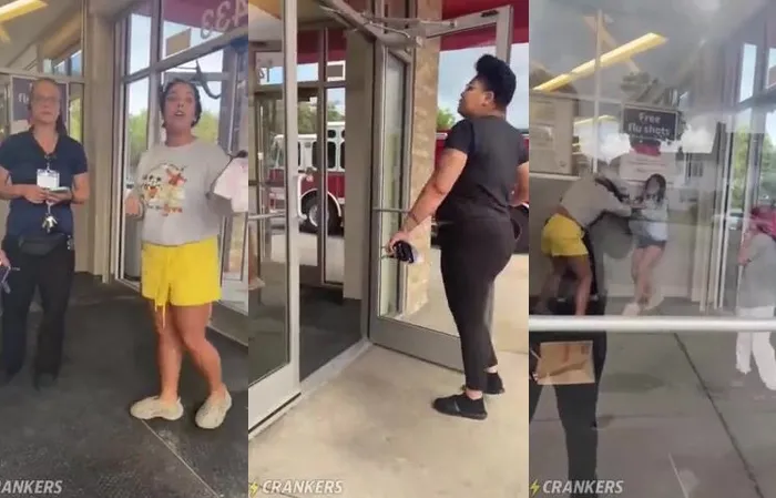 Two mom's fist fight in front of the kids