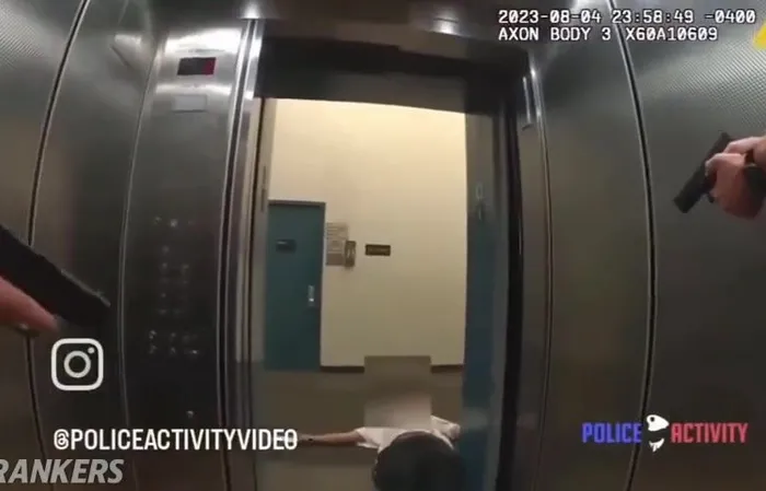 Cop almost got stabbed to death, but squad took out the suspect