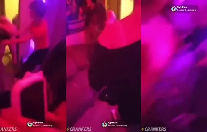 Scumbag loser of the year beats up his own sister in front of his friends