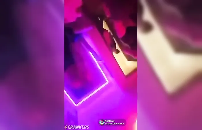 Scumbag loser of the year beats up his own sister in front of his friends