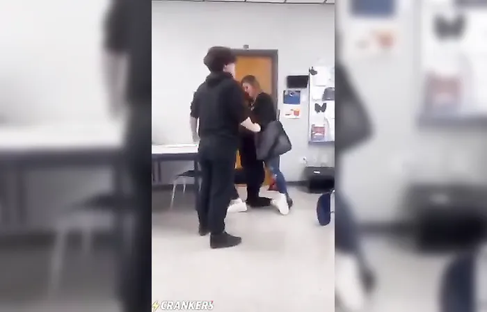 She tossed water all over him, but did he overreact?