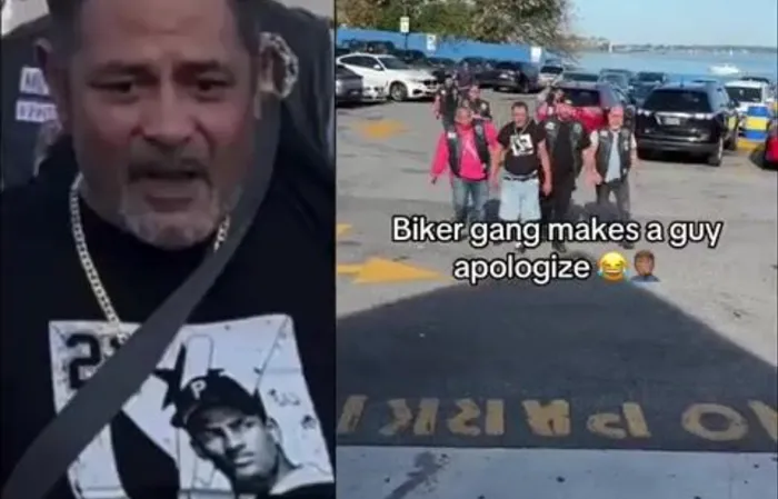 Biker gang dragged racist dude back to bar for saying N WORD with HARD R