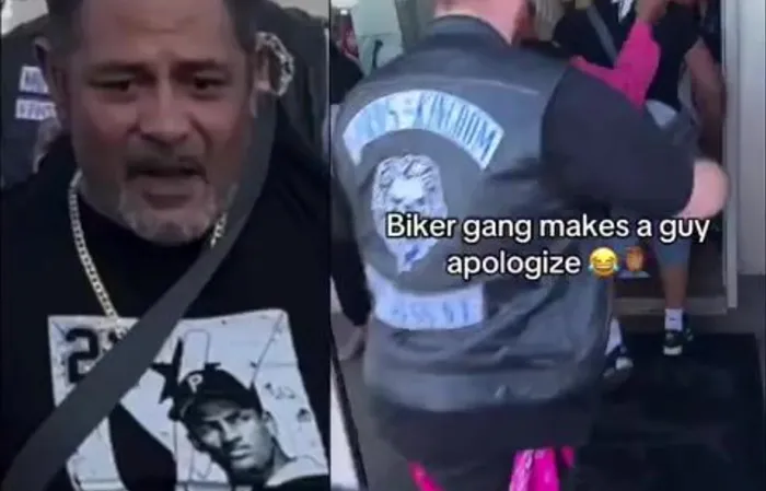 Biker gang dragged racist dude back to bar for saying N WORD with HARD R