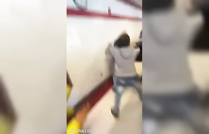 Watch the guy in red pants