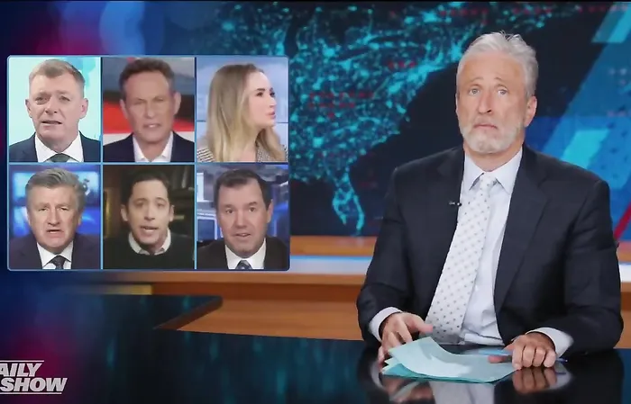 Jon Stewart mocks TPUSA for 'safe space' halftime show