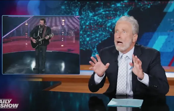 Jon Stewart mocks TPUSA for 'safe space' halftime show