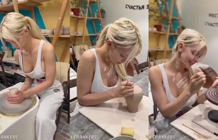 She's making huge juggs