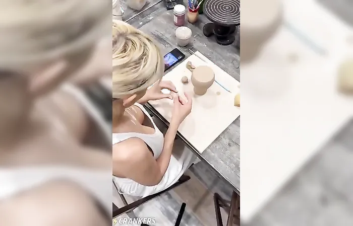 She's making huge juggs