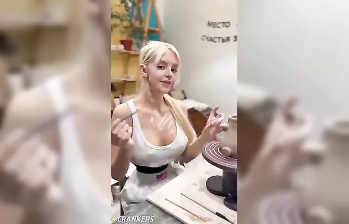 She's making huge juggs