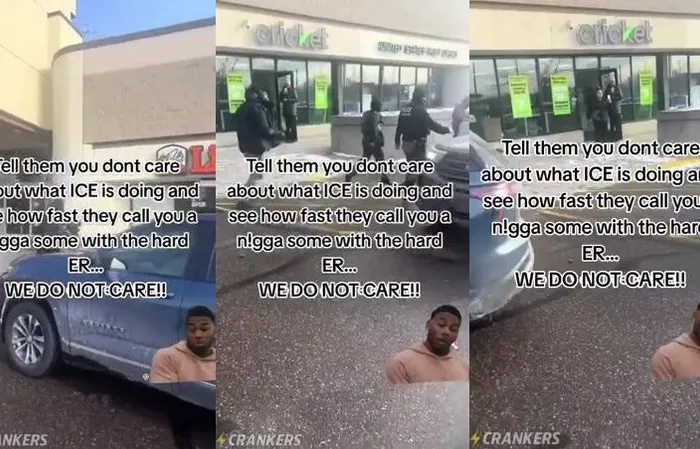 Anti-ICE leftist calls a black ICE agent N word