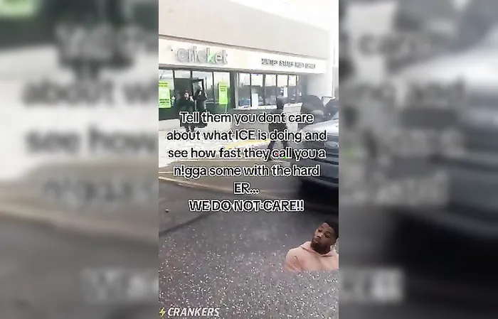 Anti-ICE leftist calls a black ICE agent N word