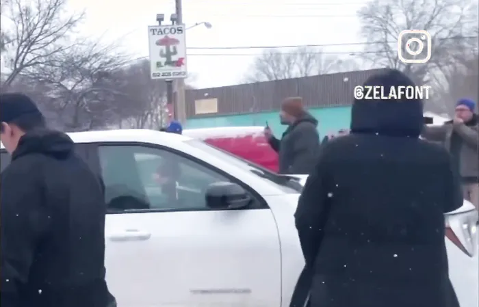 Liberal ICE-haters smack coffee out of a MEXICAN GUY'S HAND because she thought he was ICE