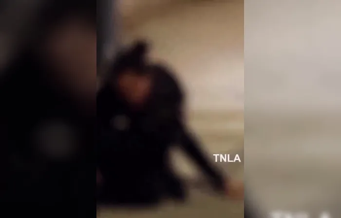 ICE-hating Male agitator attacks female reporter from behind