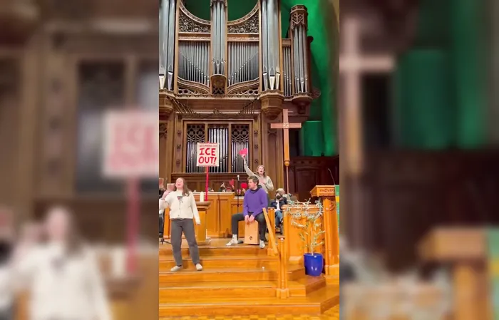 White Liberal Chicks Insurrect A Church, Start Singing About ICE
