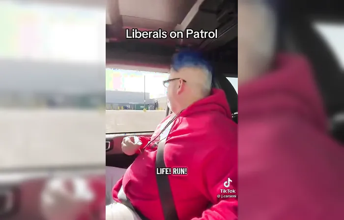 Dude TROLLS the anti-ICE protesters