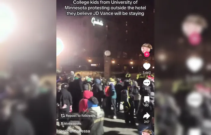 Activists Bang Pots and Pans in Freezing Weather to Keep Vance Awake, Didn't Know He Left 5 Hours Ago