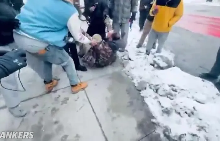 Protesters accidentally KNOCKED OUT one of their own