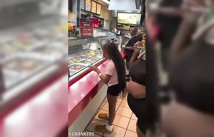 Lady has no shame letting it all hang out