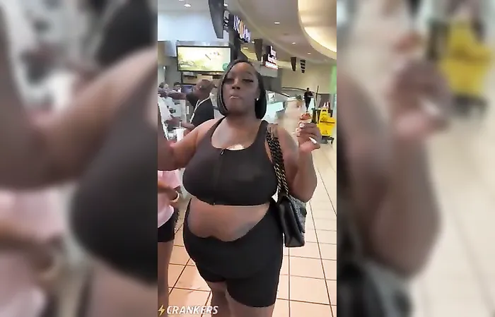 Lady has no shame letting it all hang out