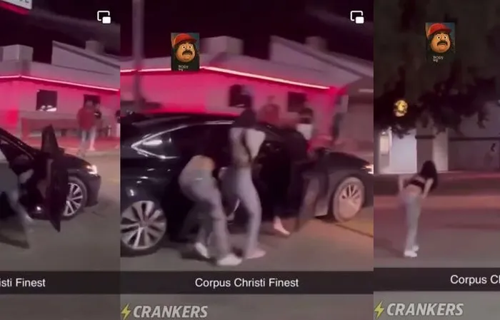 Crazy chicks dragged by car, these women never learn