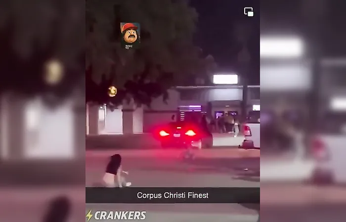 Crazy chicks dragged by car, these women never learn
