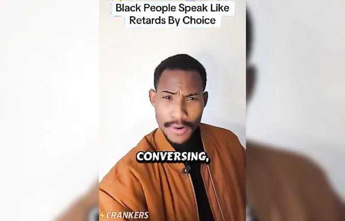 This guy says "Black People Speak Like Retards By Choice"